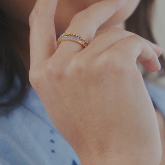 December Birthstone Eternity Stacking Ring