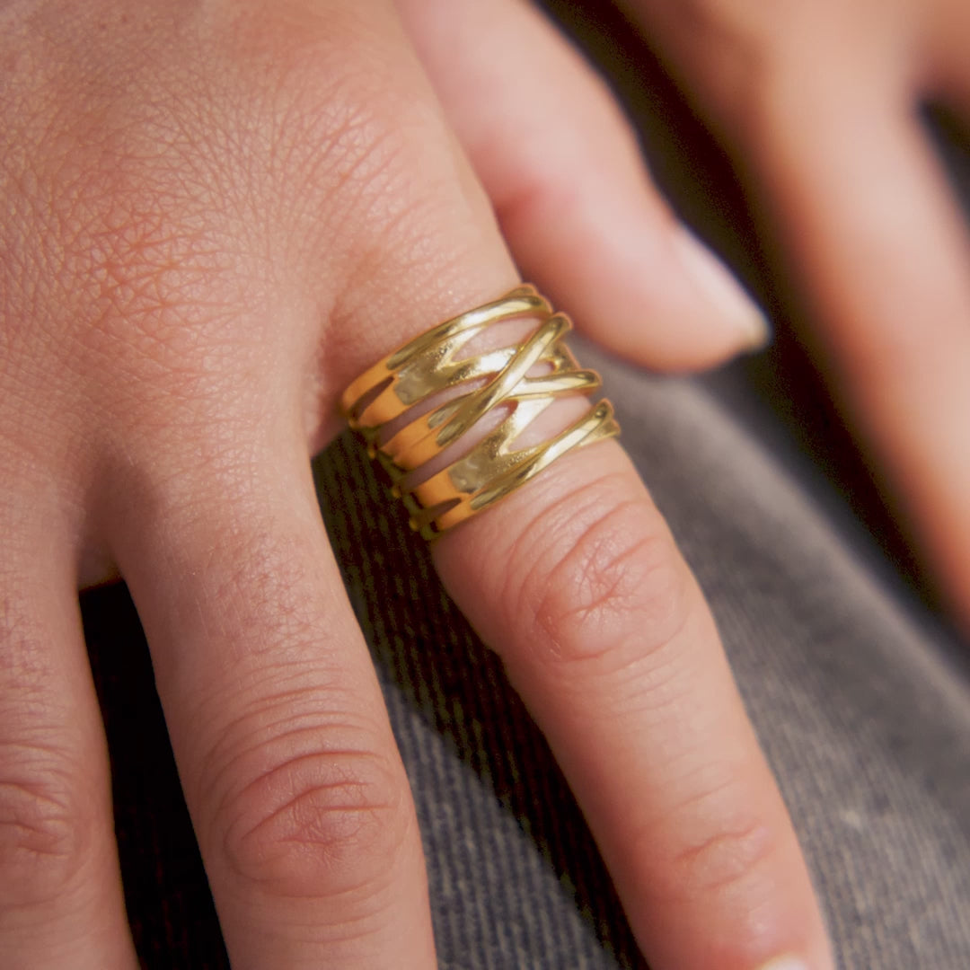 Wire Wrap Statement Ring