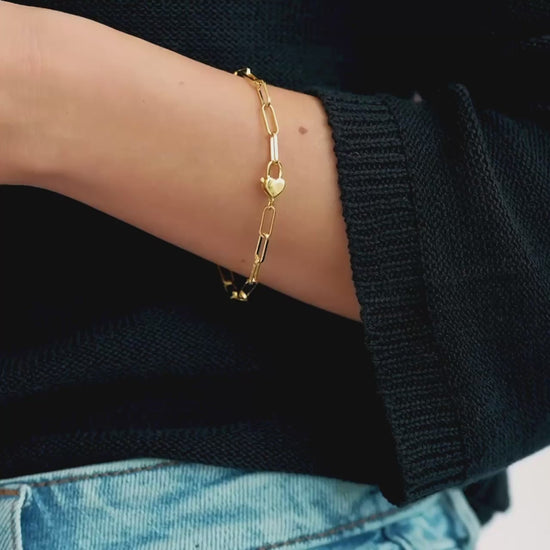 Heart Padlock Bracelet
