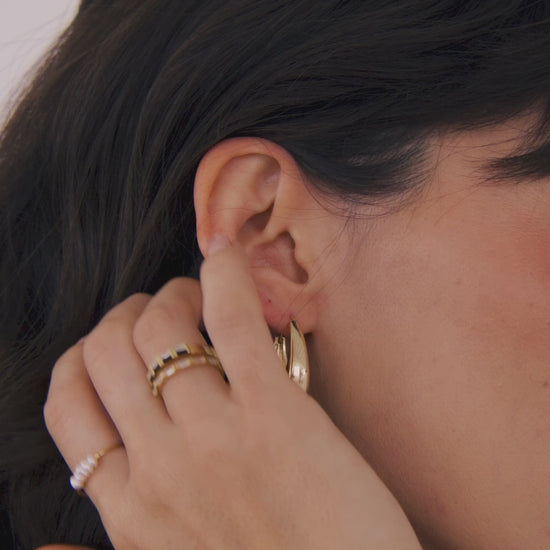 Chunky Teardrop Hoop Earrings