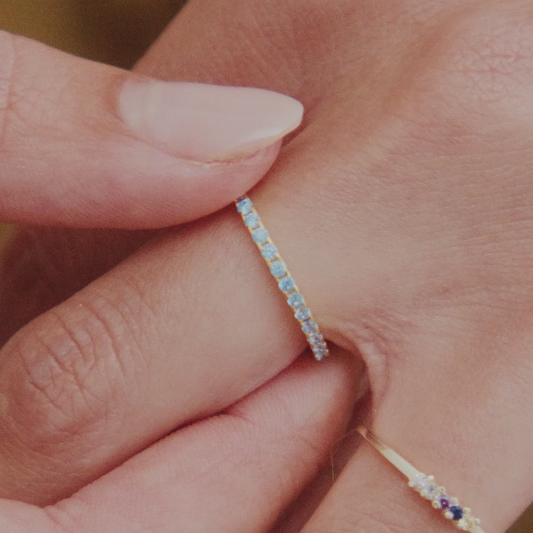April Birthstone Eternity Stacking Ring