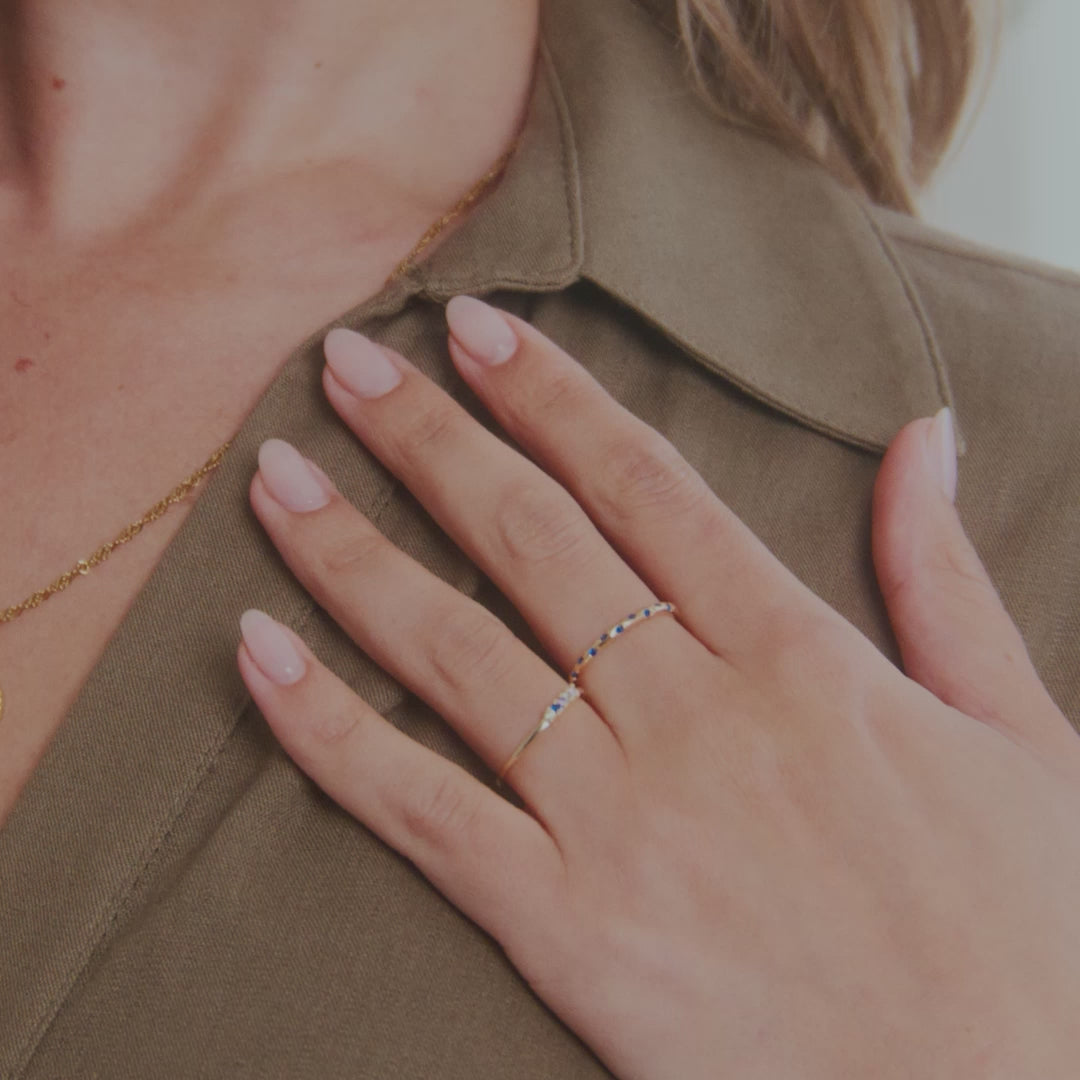 Dainty Constellation Birthstone Ring