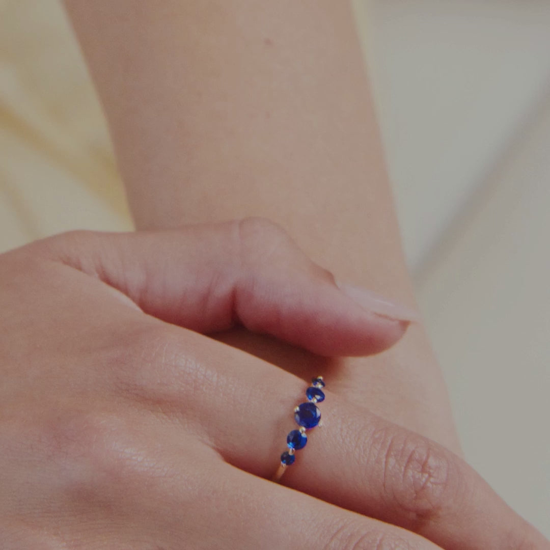 Five Stone Statement Birthstone Ring