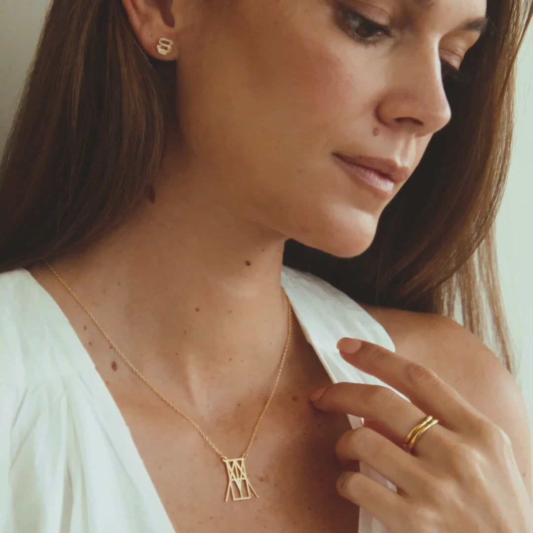 Minimalist Monogram Name Necklace