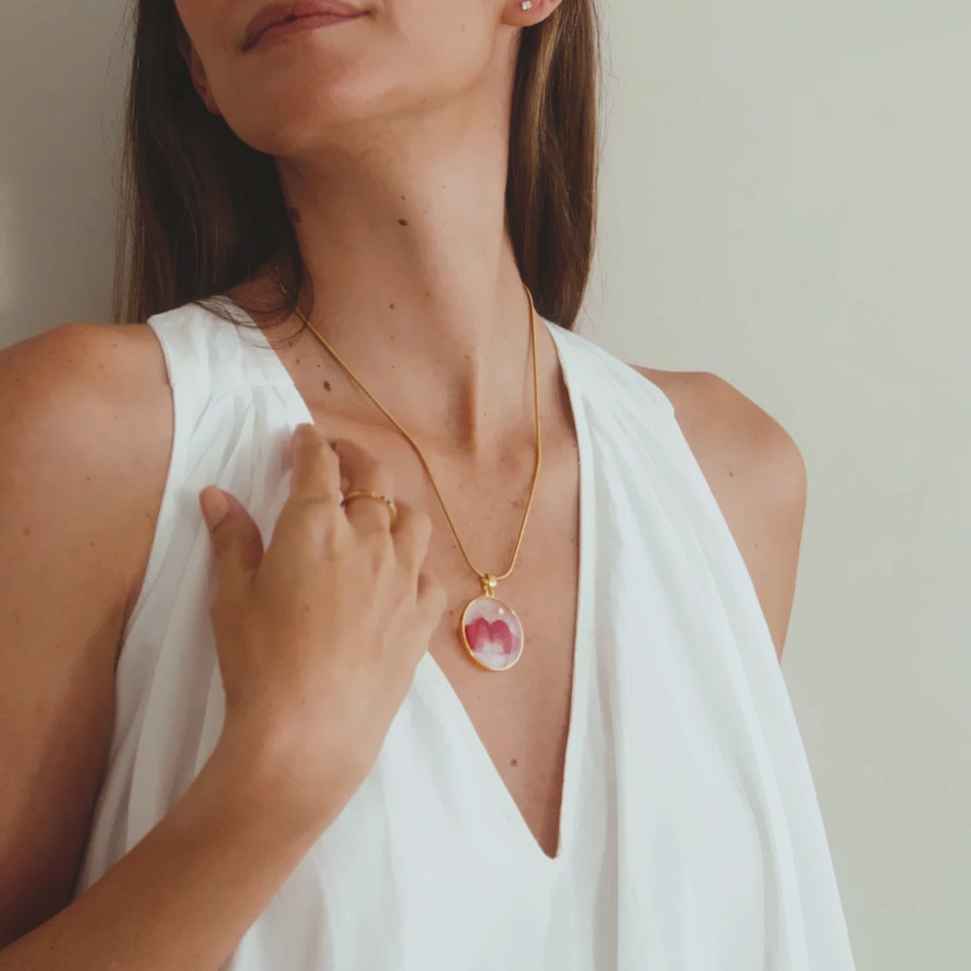 Pressed Birth Flower Necklace