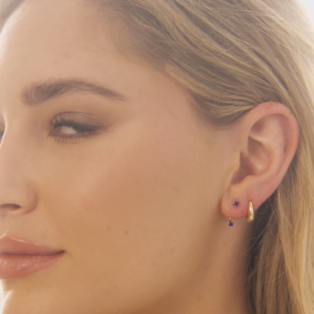 Birthstone Drop Ear Jacket Earrings