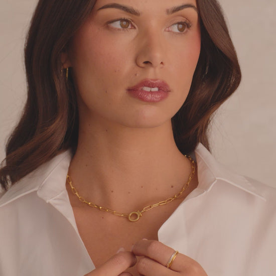 Mint Paperclip Necklace