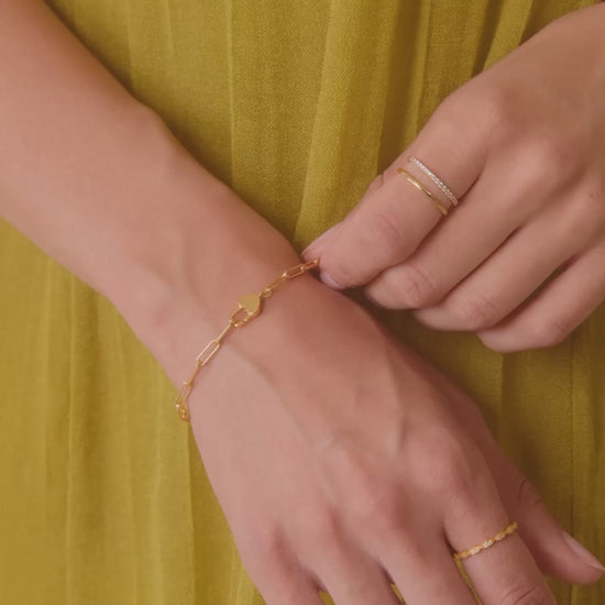 Heart Padlock Bracelet
