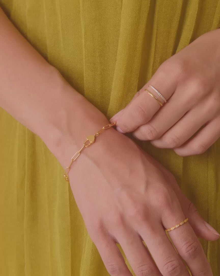 Heart Padlock Bracelet