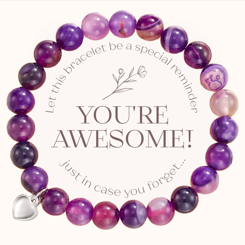 Reminder: You're Awesome Stone Bracelet in 925 Sterling Silver — Vanny Jewels