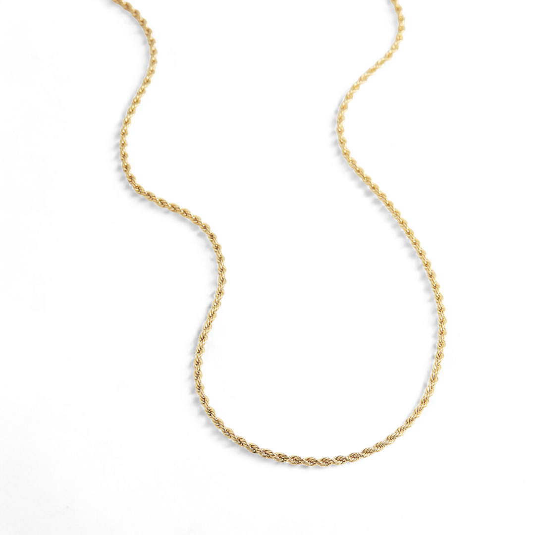 Rope Chain Necklace in Gold Plated — Vanny Jewels