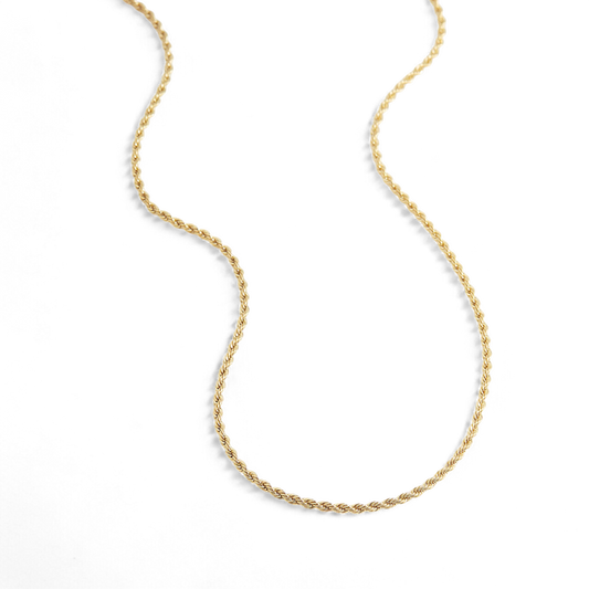 Rope Chain Necklace in Gold Plated — Vanny Jewels