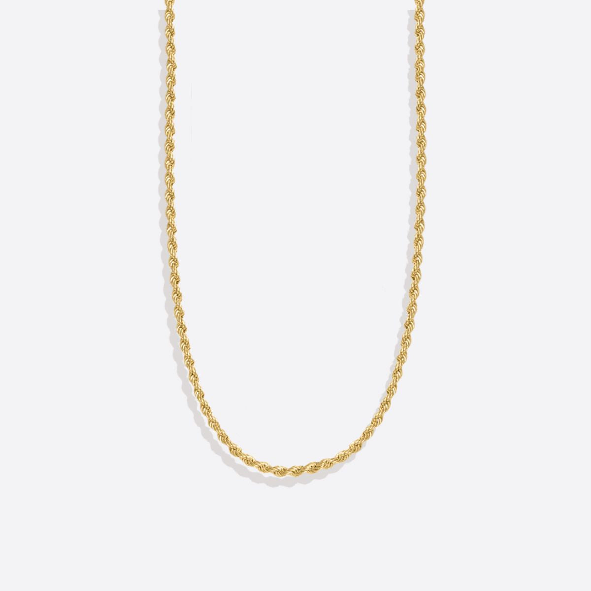 Rope + Paperclip Chain Set in gold tone