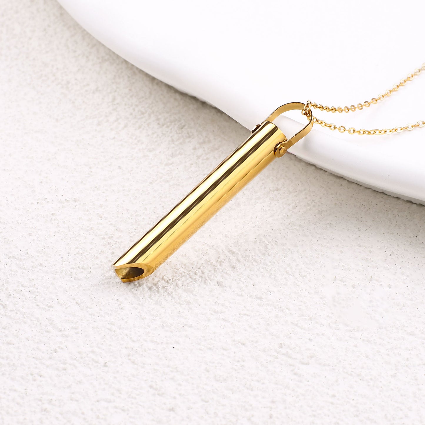 The Whisper Necklace in gold tone