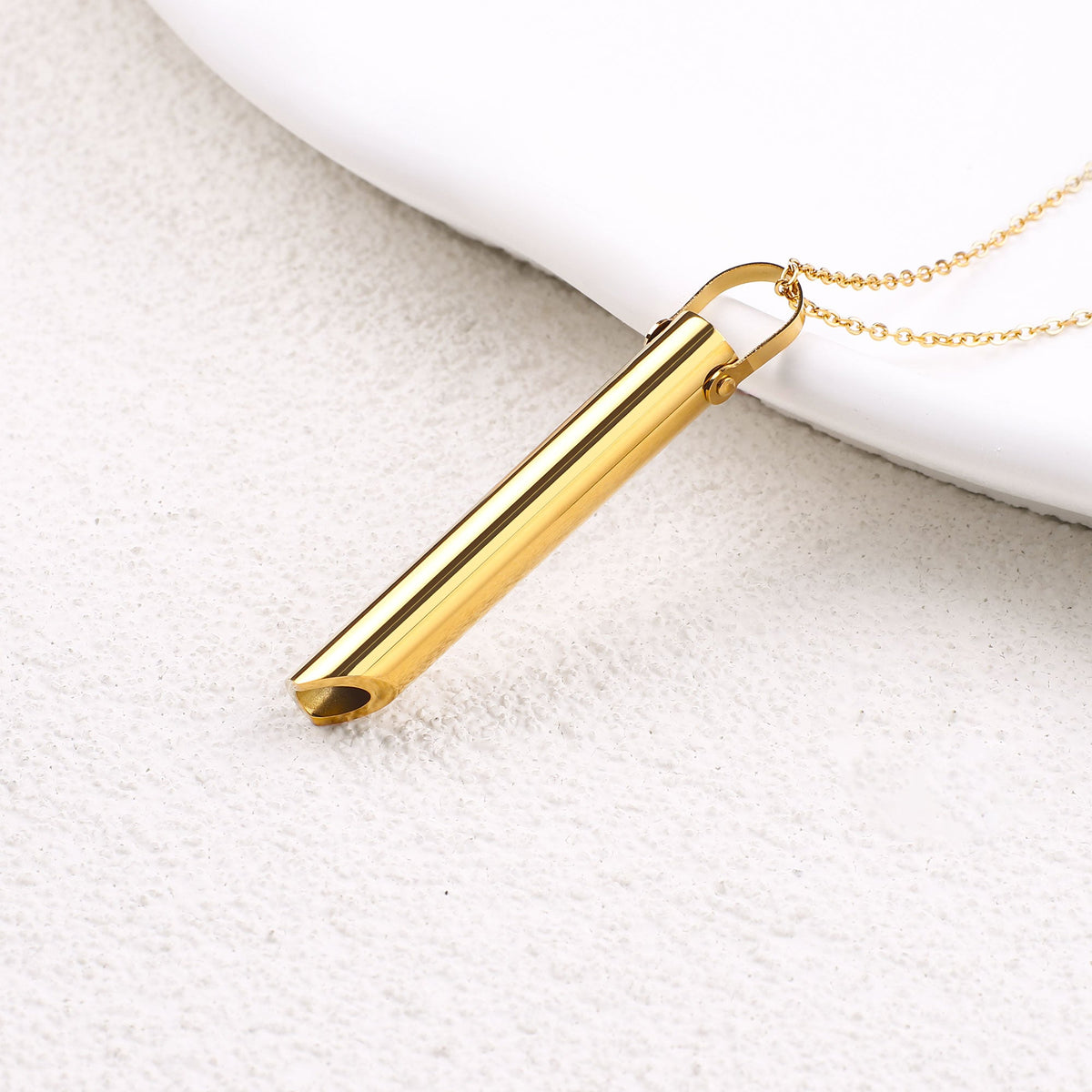The Whisper Necklace in gold tone