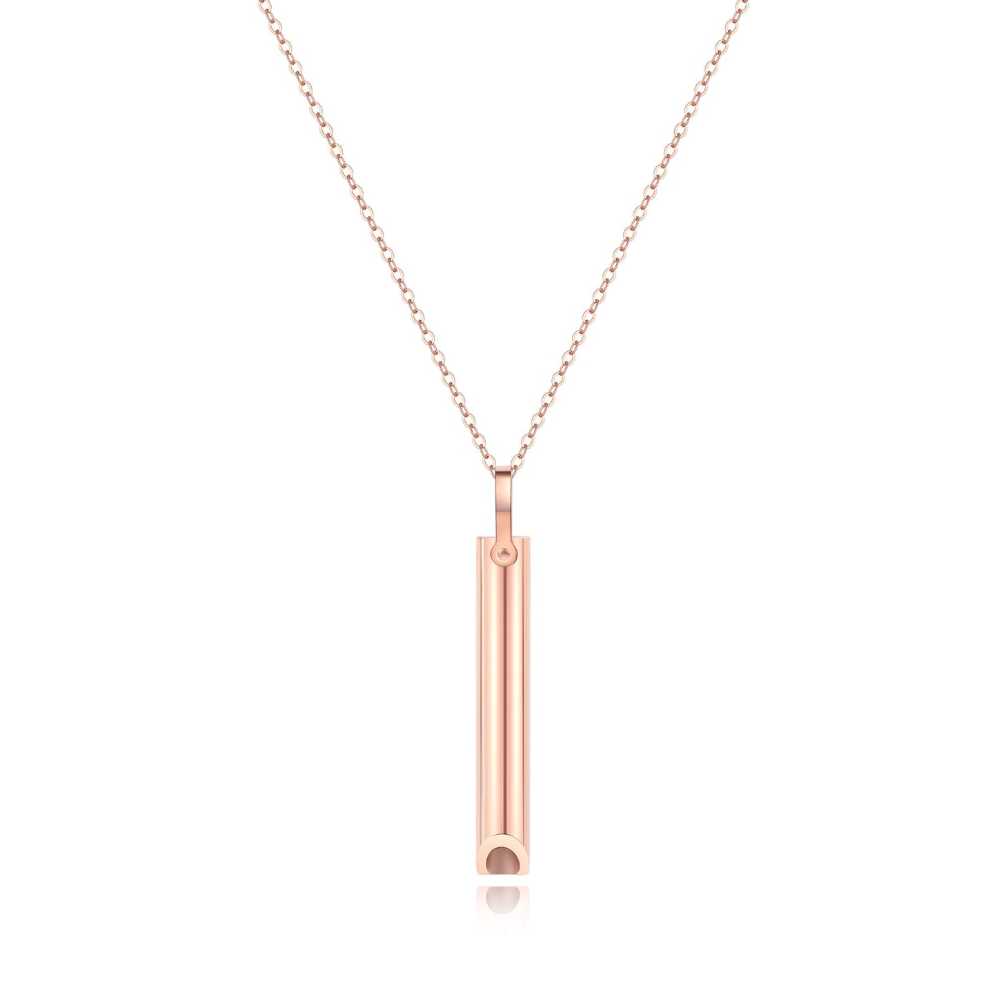 The Whisper Necklace in rose gold tone