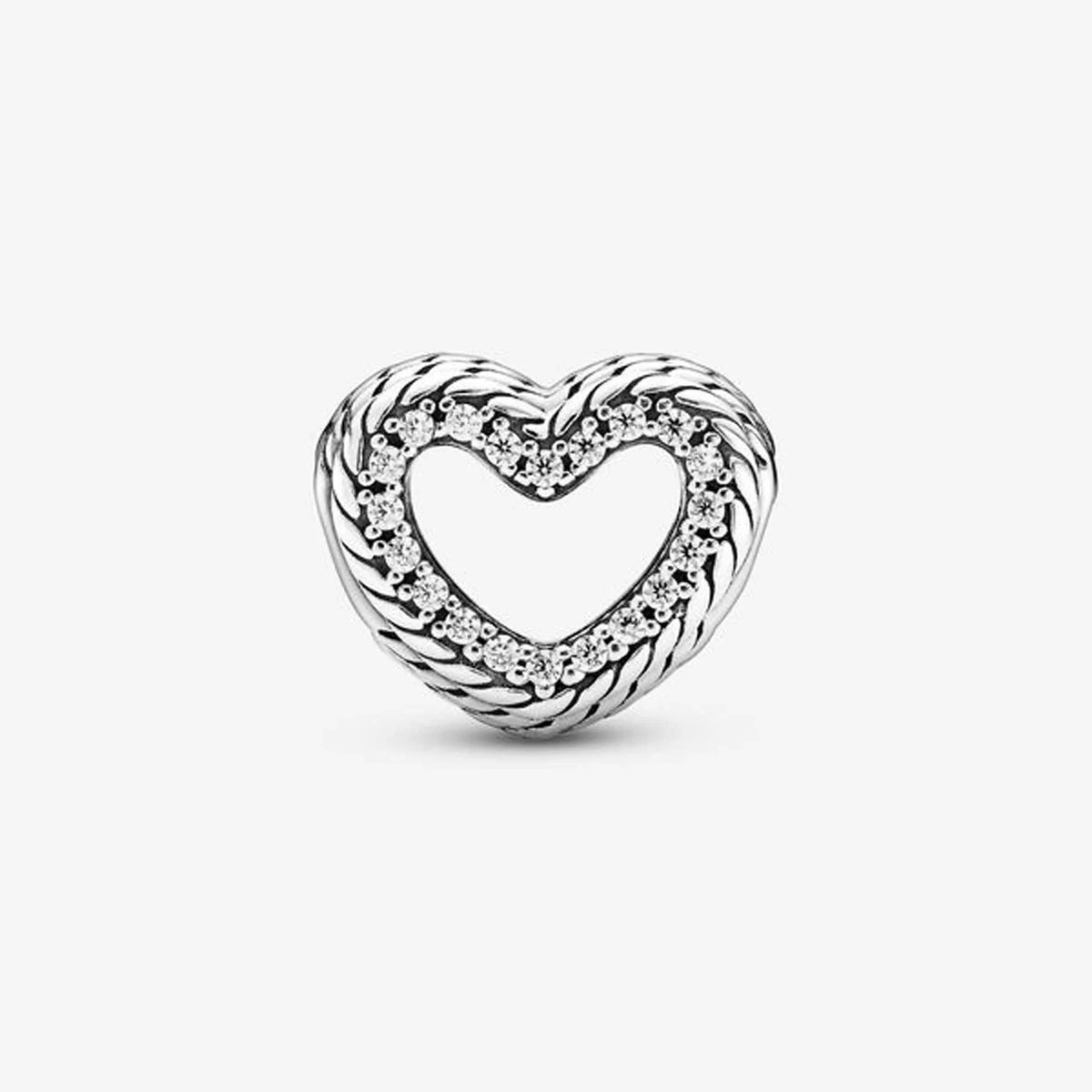 Open Heart Charm in 925 Sterling Silver — Vanny Jewels