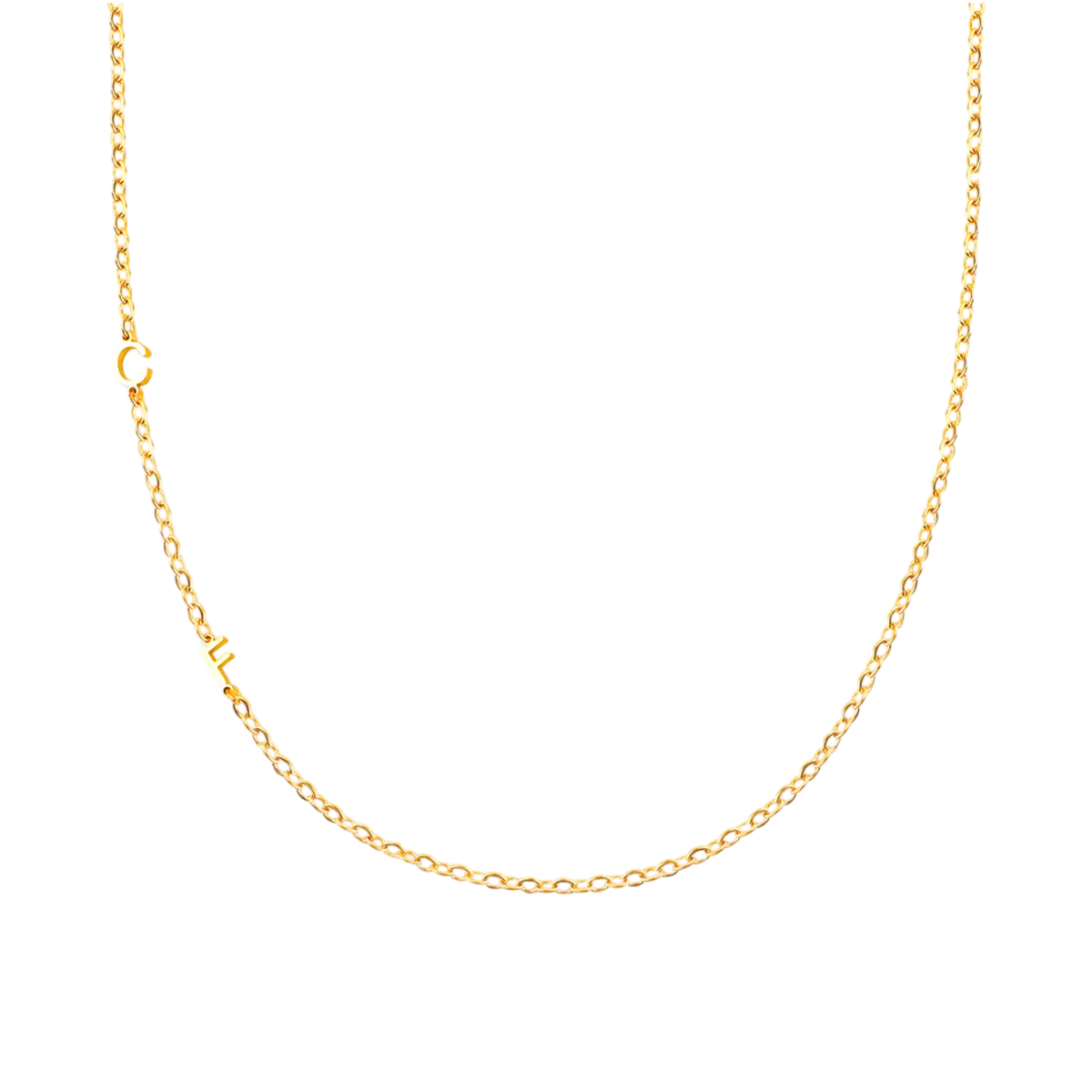 Sideways Initials Necklace — Vanny Jewels