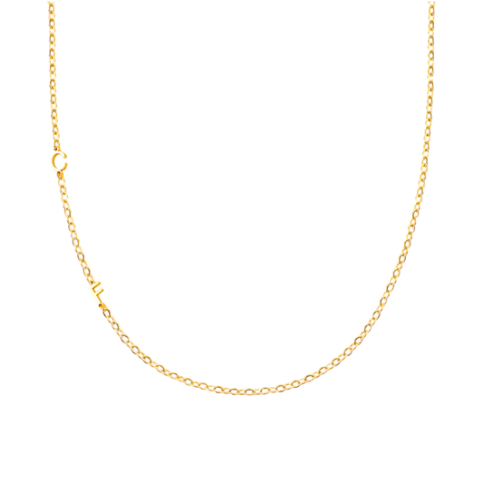 Sideways Initials Necklace — Vanny Jewels