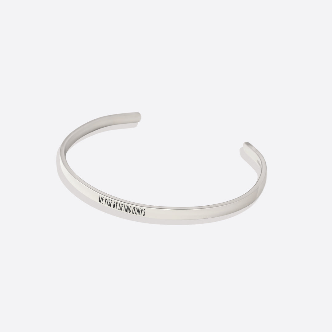 Personalized Thin Cuff Bracelet in 925 sterling silver
