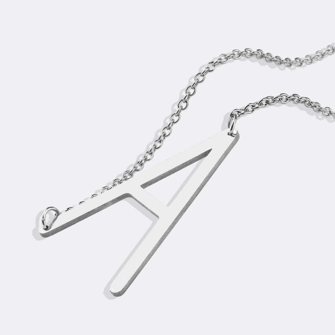 Statement Initial Necklace in 925 sterling silver