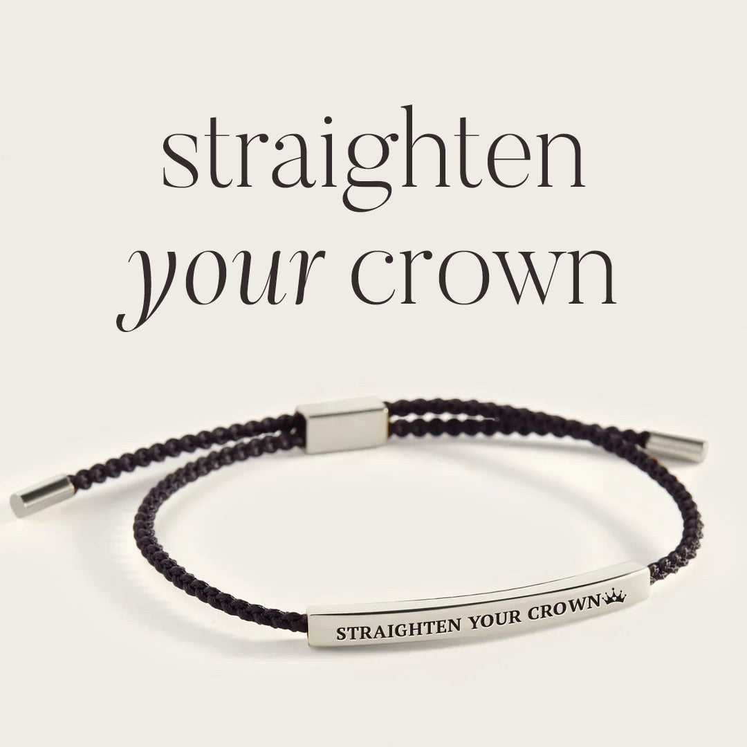 Remember Who You Are and Straighten Your Crown Inspire Bracelet in 925 Sterling Silver — Vanny Jewels