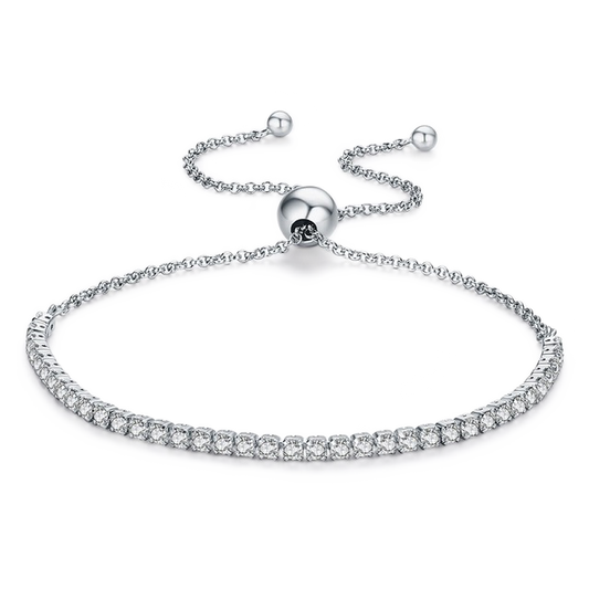 Thin Tennis Bracelet in 925 Sterling Silver — Vanny Jewels