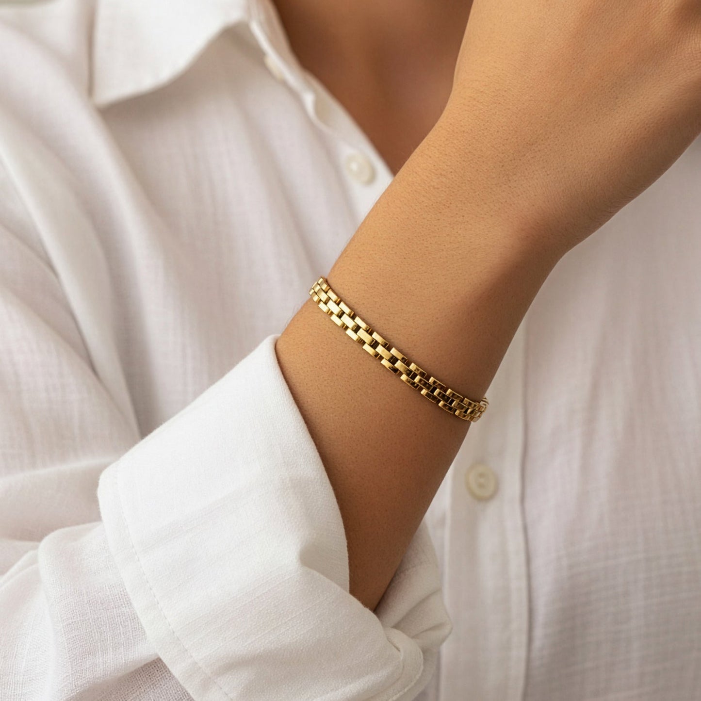 Bracciale a catena con orologio
