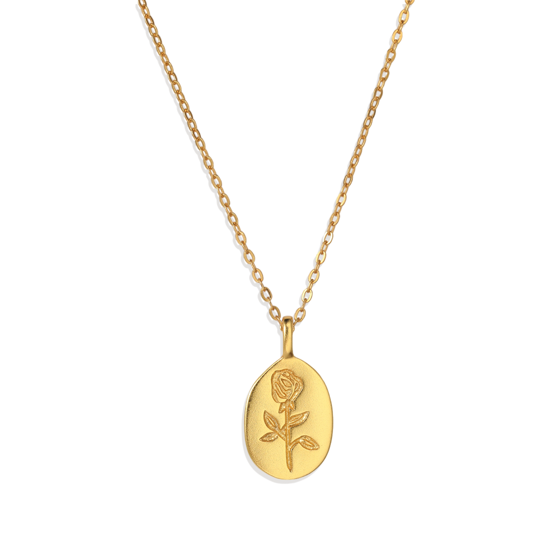 Tiny Rose Pendant Necklace — Vanny Jewels