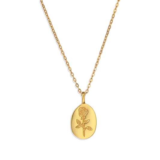 Tiny Rose Pendant Necklace — Vanny Jewels