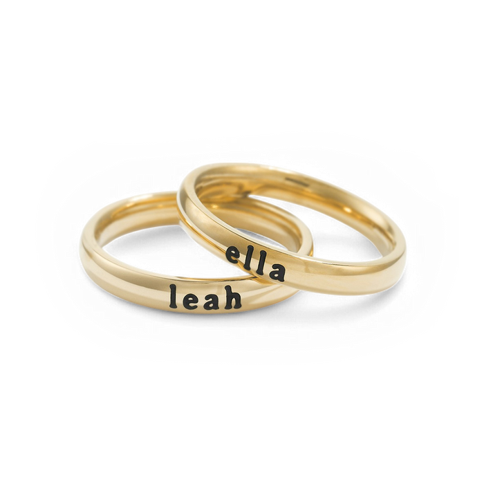 Tiny Stackable Name Ring — Vanny Jewels