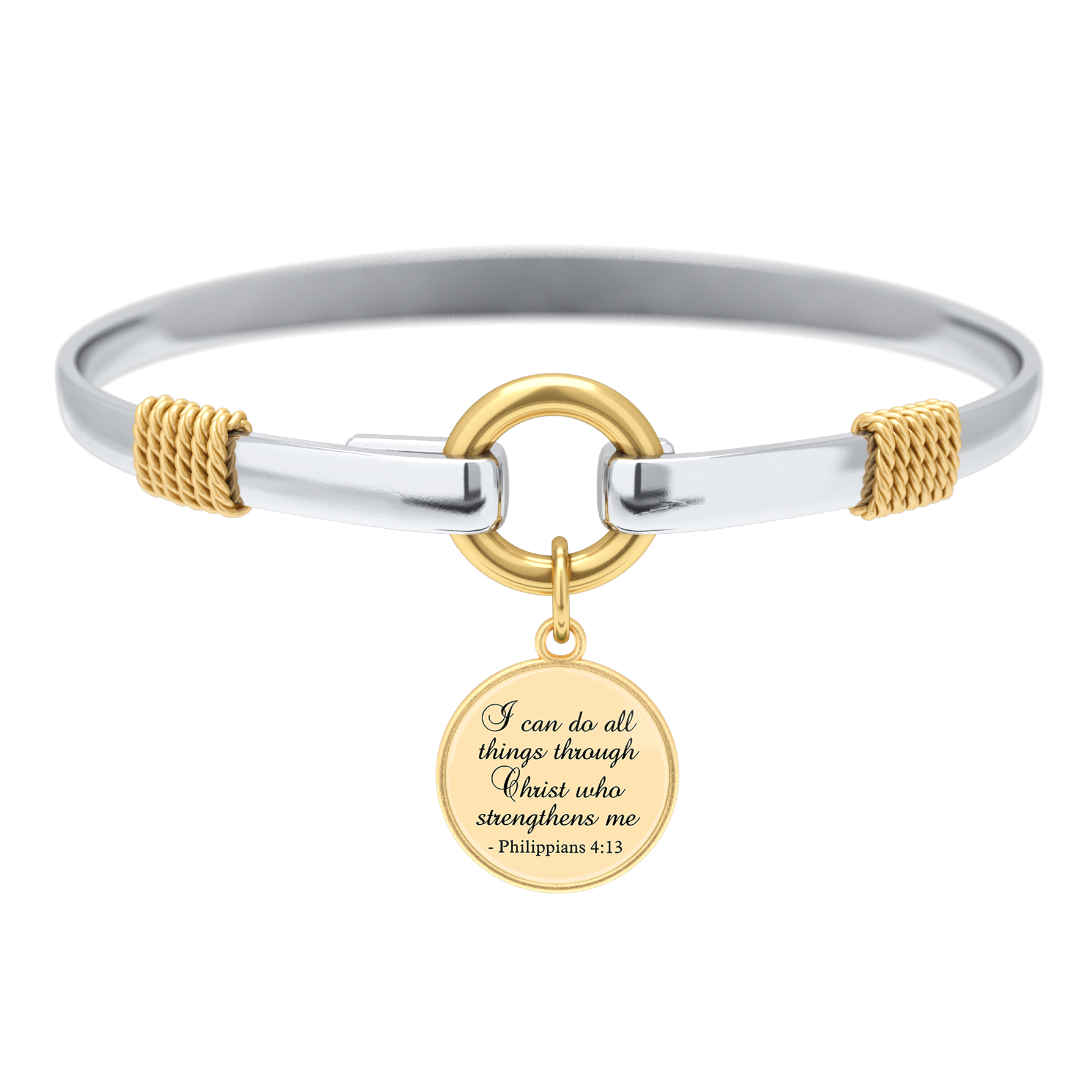All Things Through Christ - Two-Tone Custom Charm Bracelet