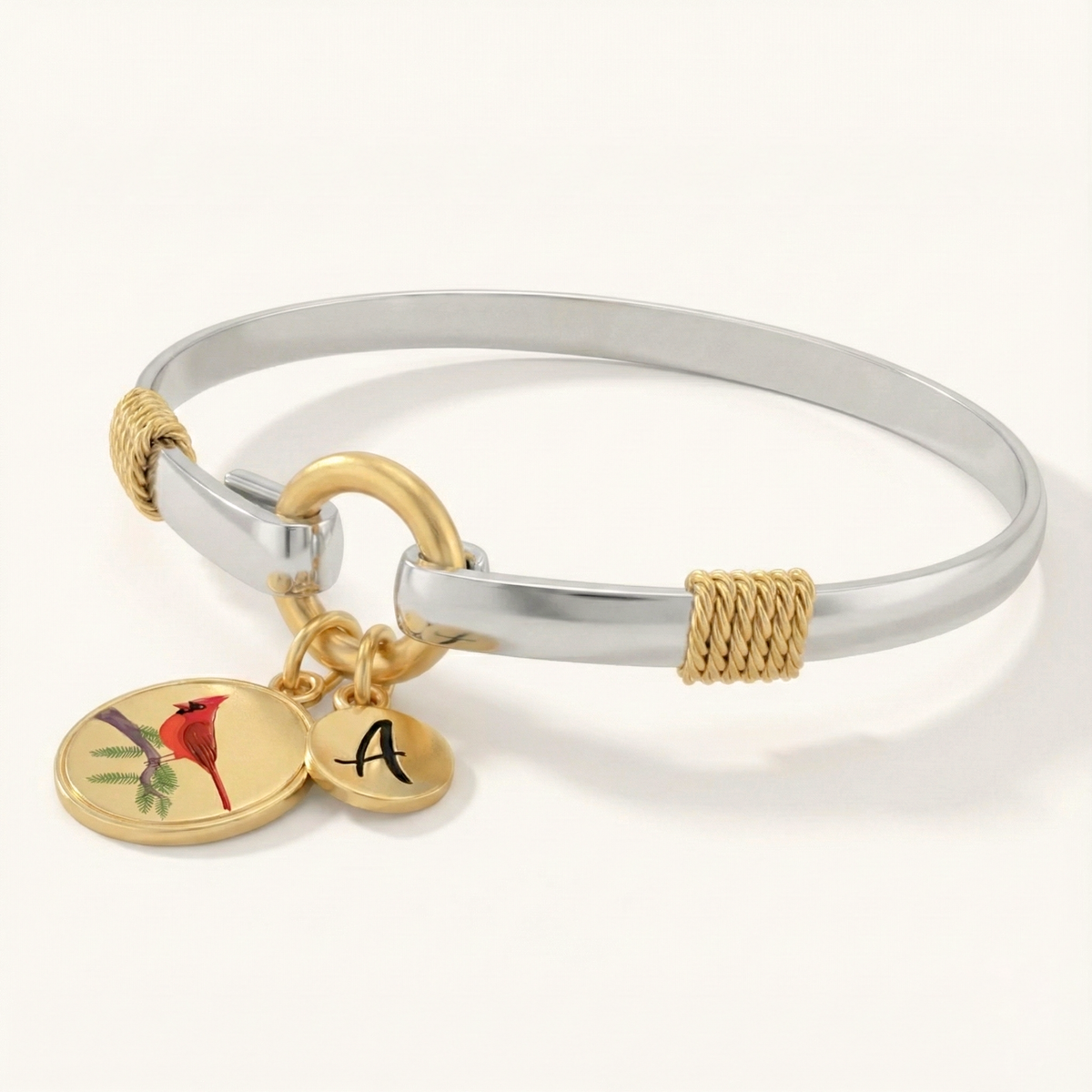 Cardinale - Bracciale Personalizzato con Ciondoli Bicolore