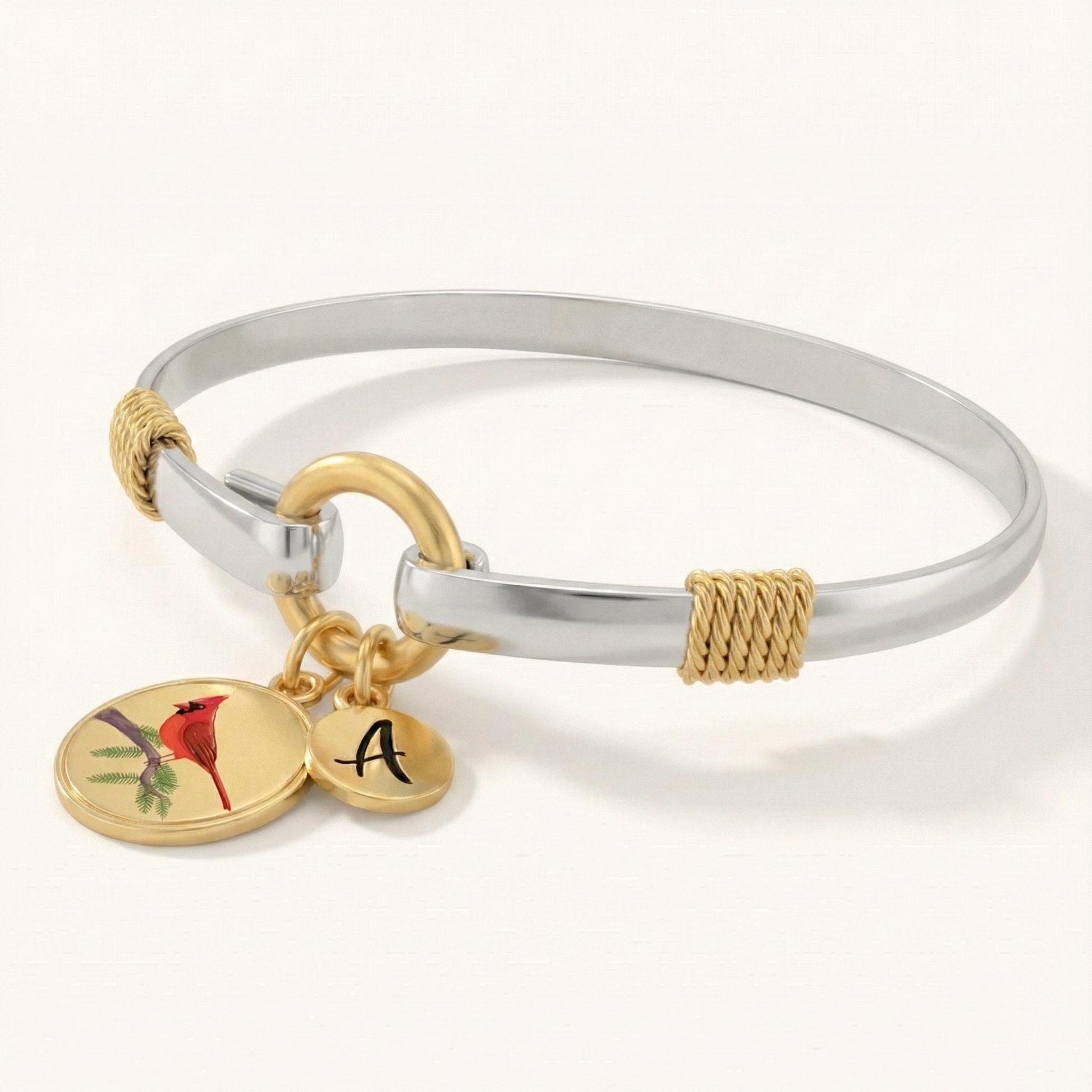 Cardinale - Bracciale Personalizzato con Ciondoli Bicolore