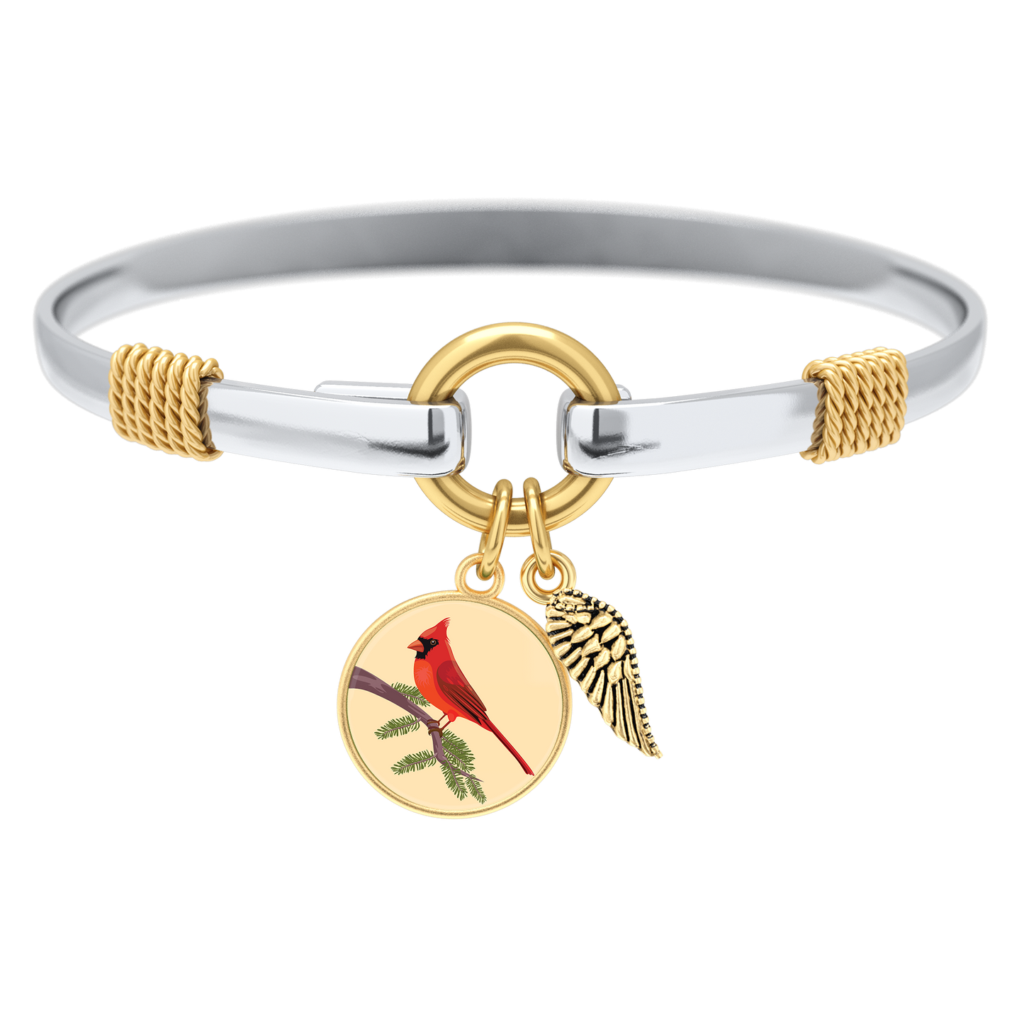 Cardinale - Bracciale Personalizzato con Ciondoli Bicolore