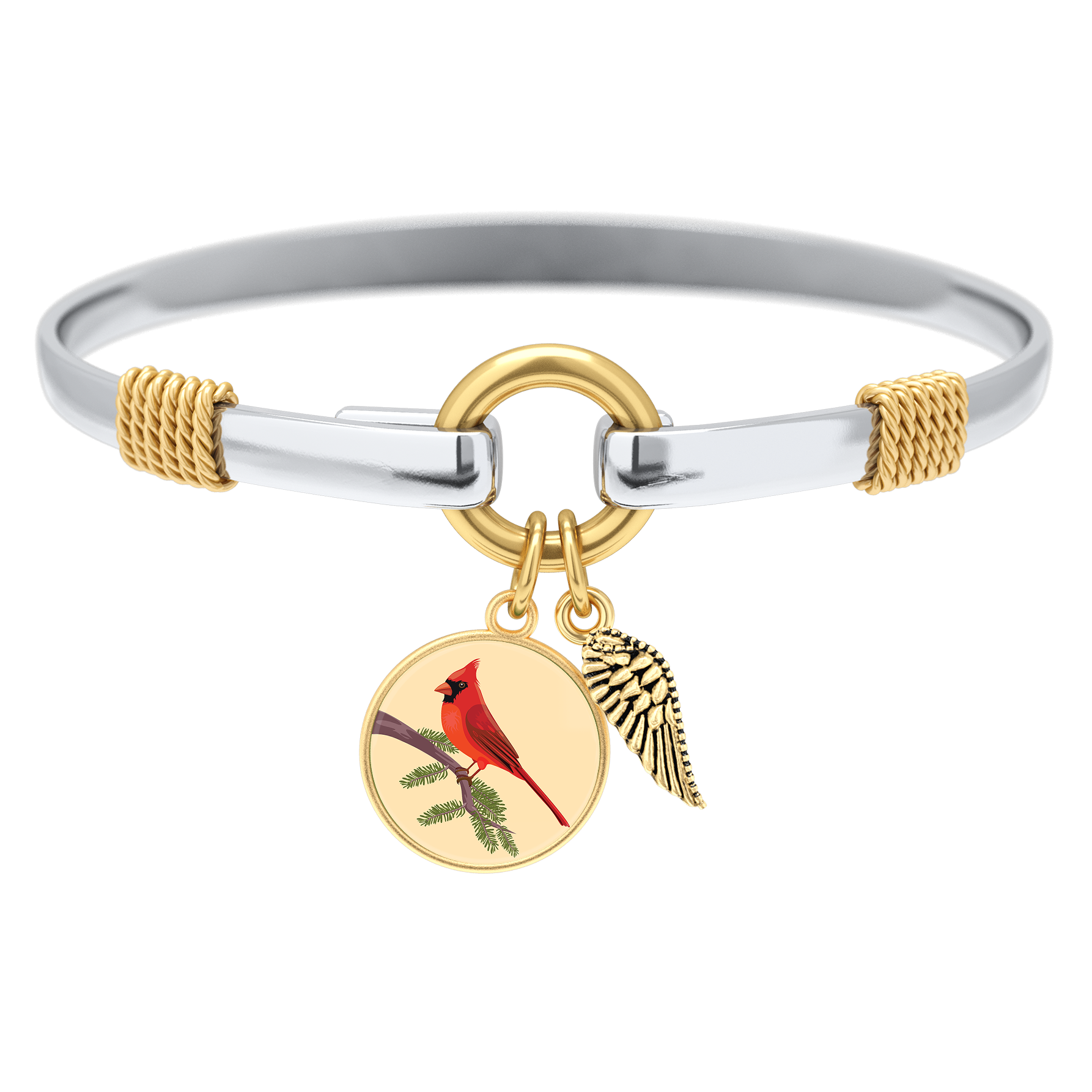 Cardinale - Bracciale Personalizzato con Ciondoli Bicolore