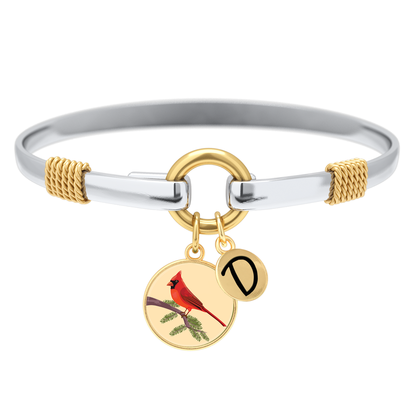 Cardinale - Bracciale Personalizzato con Ciondoli Bicolore