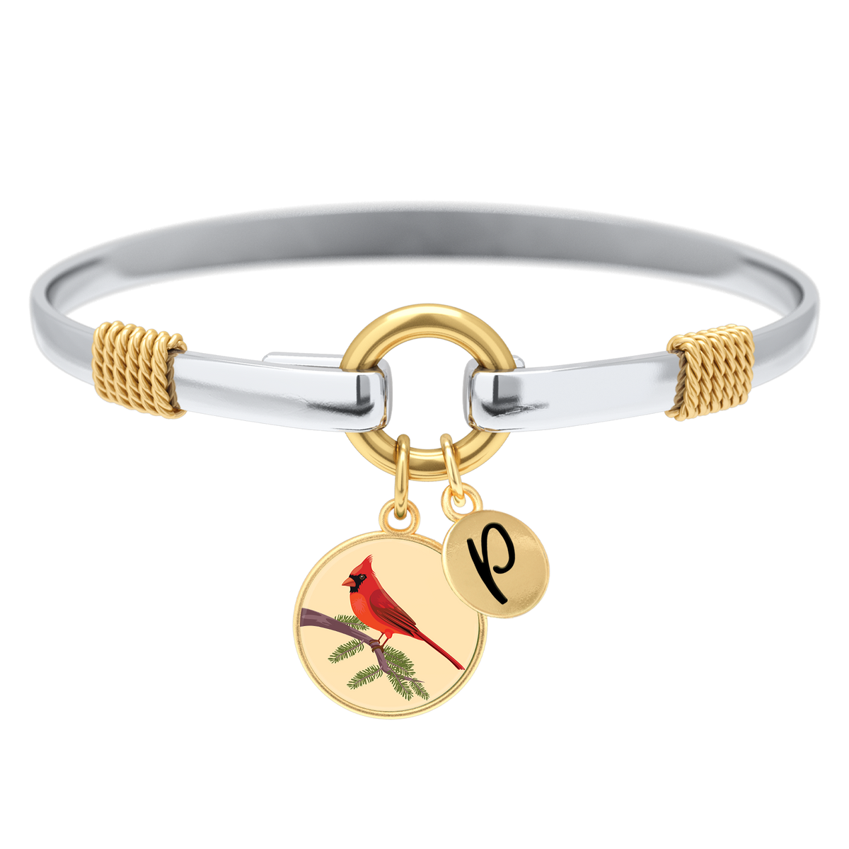 Cardinale - Bracciale Personalizzato con Ciondoli Bicolore