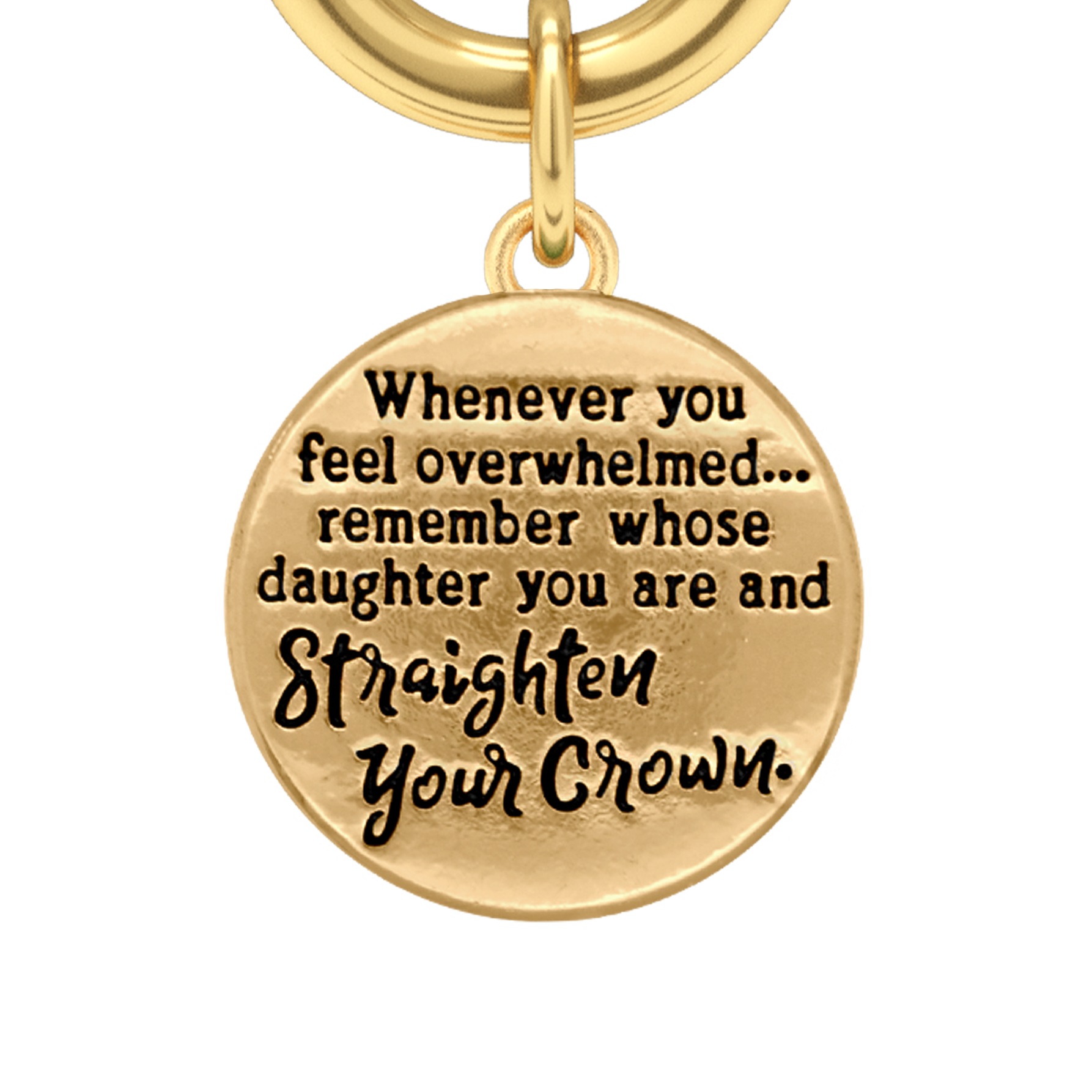 Straighten Your Crown - Two-Tone Charm Bracelet, flat lay detail