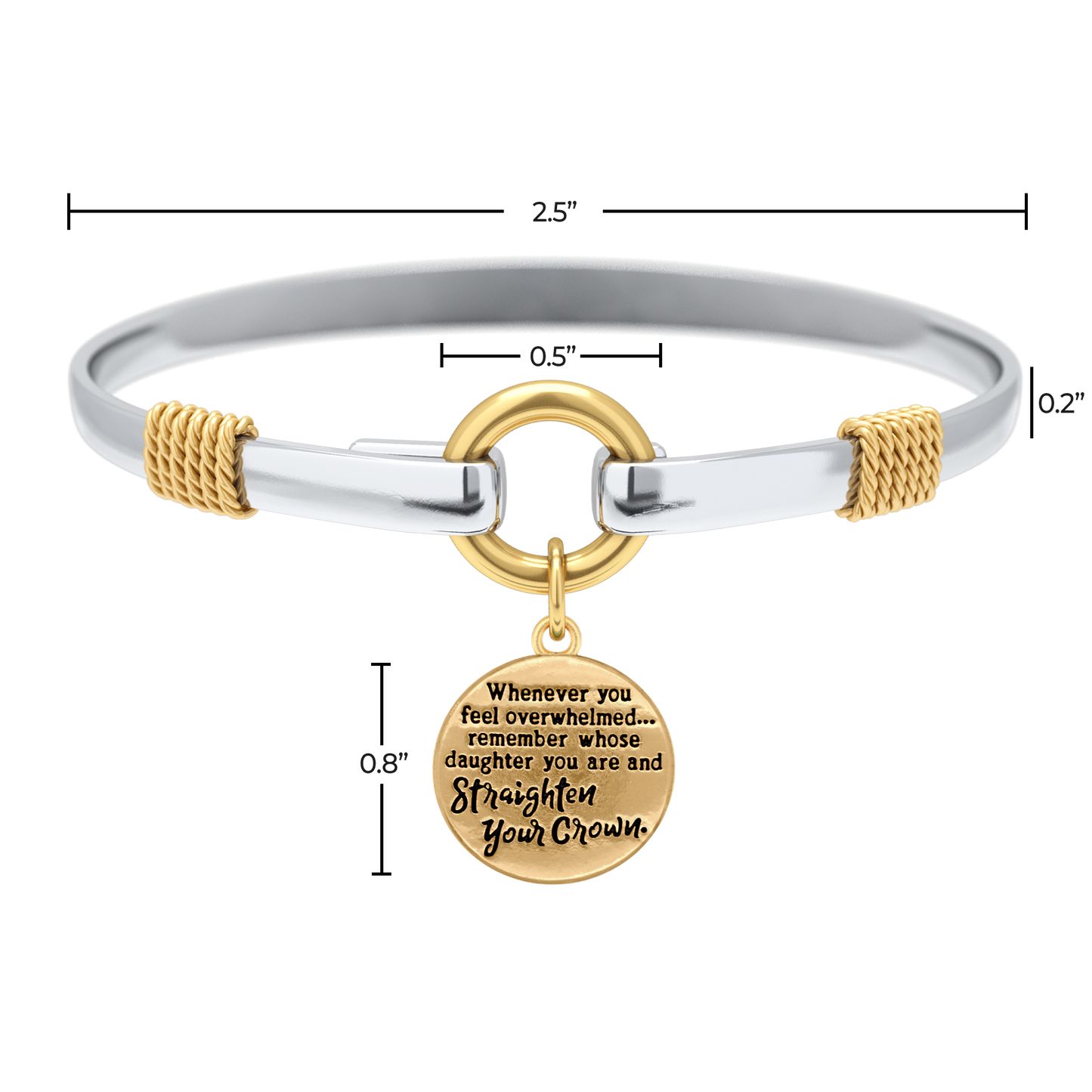 Raddrizza la Corona - Bracciale Charm Bicolore