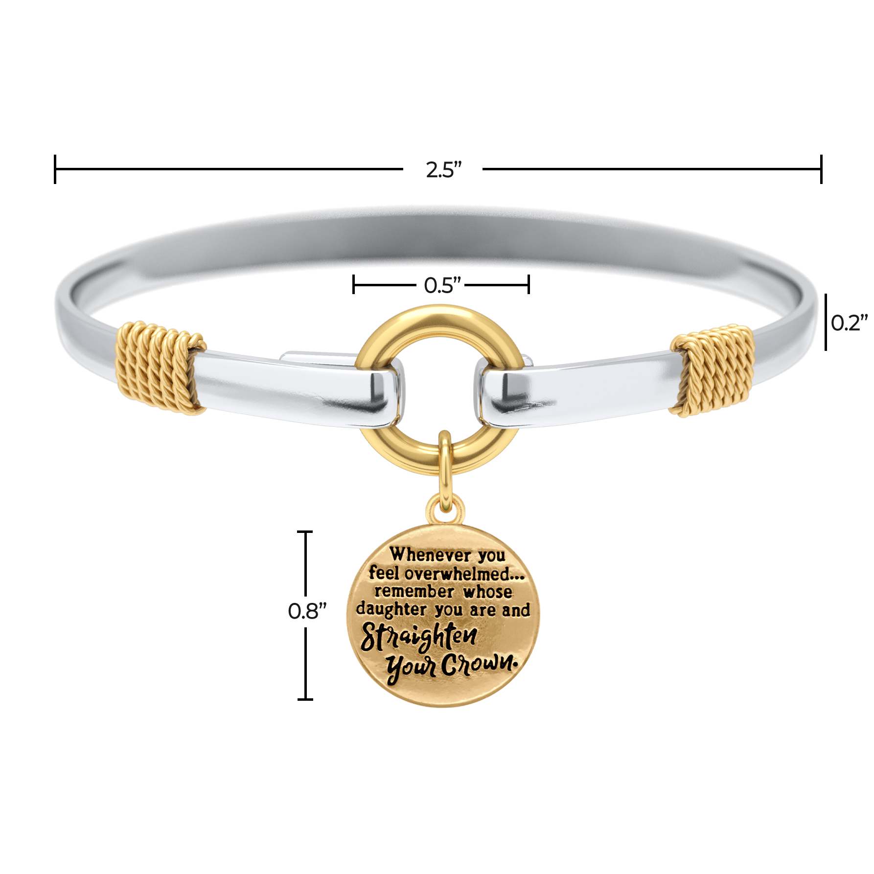 Raddrizza la Corona - Bracciale Charm Bicolore