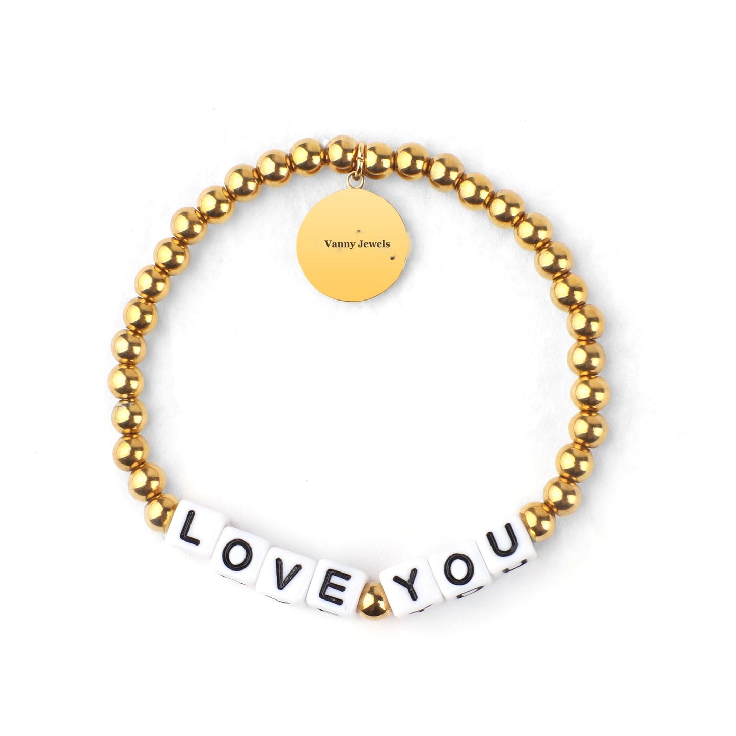 Custom Waterproof Gold Beaded Friendship Bracelet
