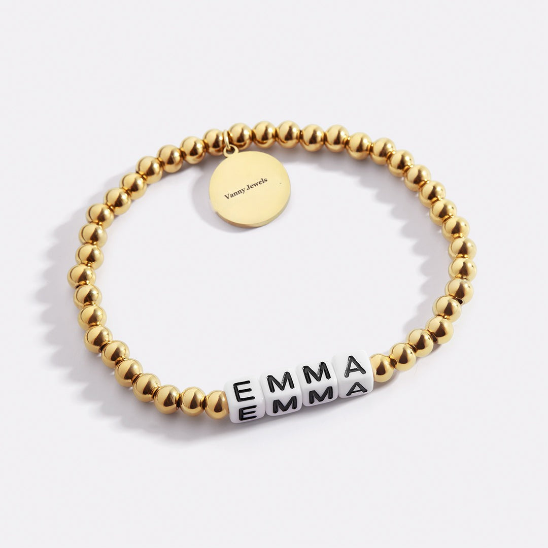 Custom Waterproof Gold Beaded Friendship Bracelet