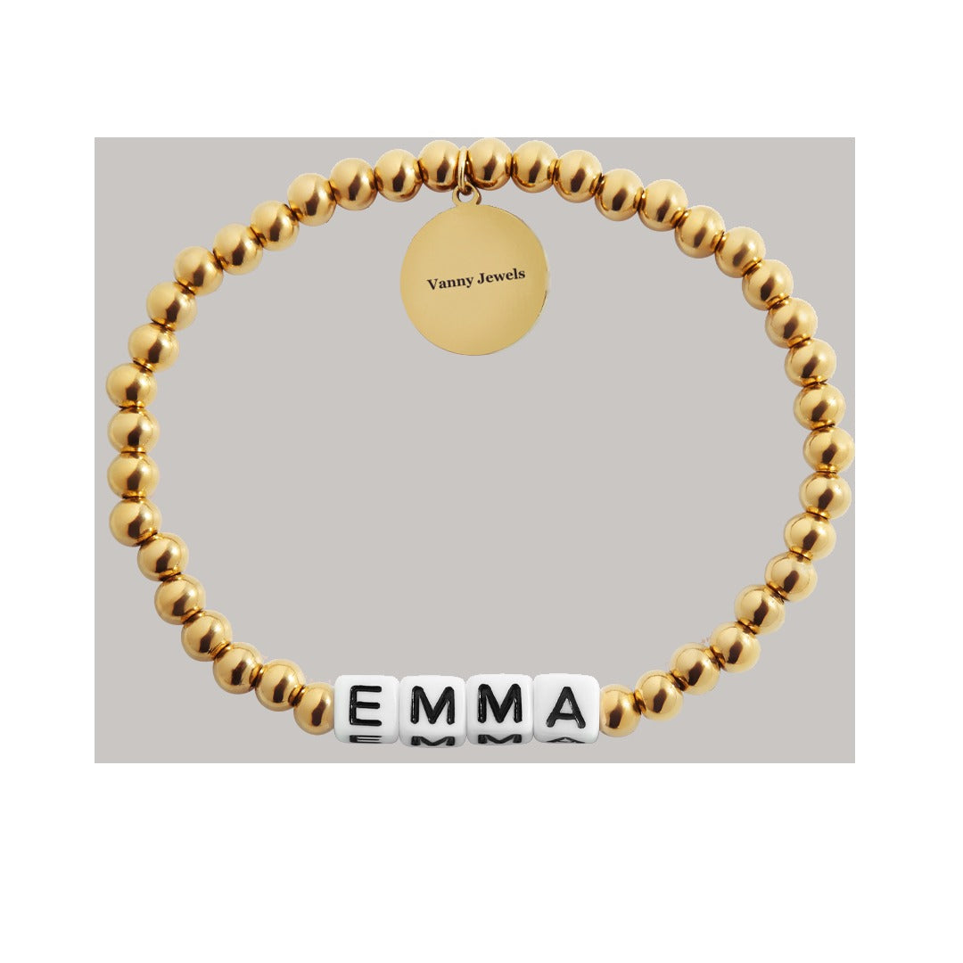 Custom Waterproof Gold Beaded Friendship Bracelet