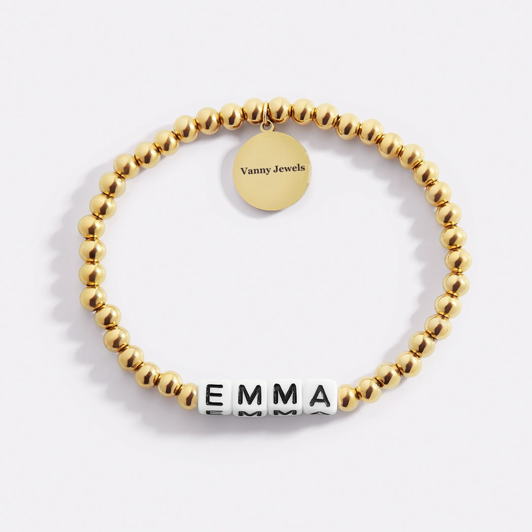 Custom Waterproof Gold Beaded Friendship Bracelet
