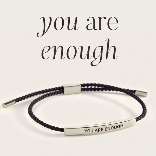You Are Enough Inspire Bracelet in 925 Sterling Silver — Vanny Jewels