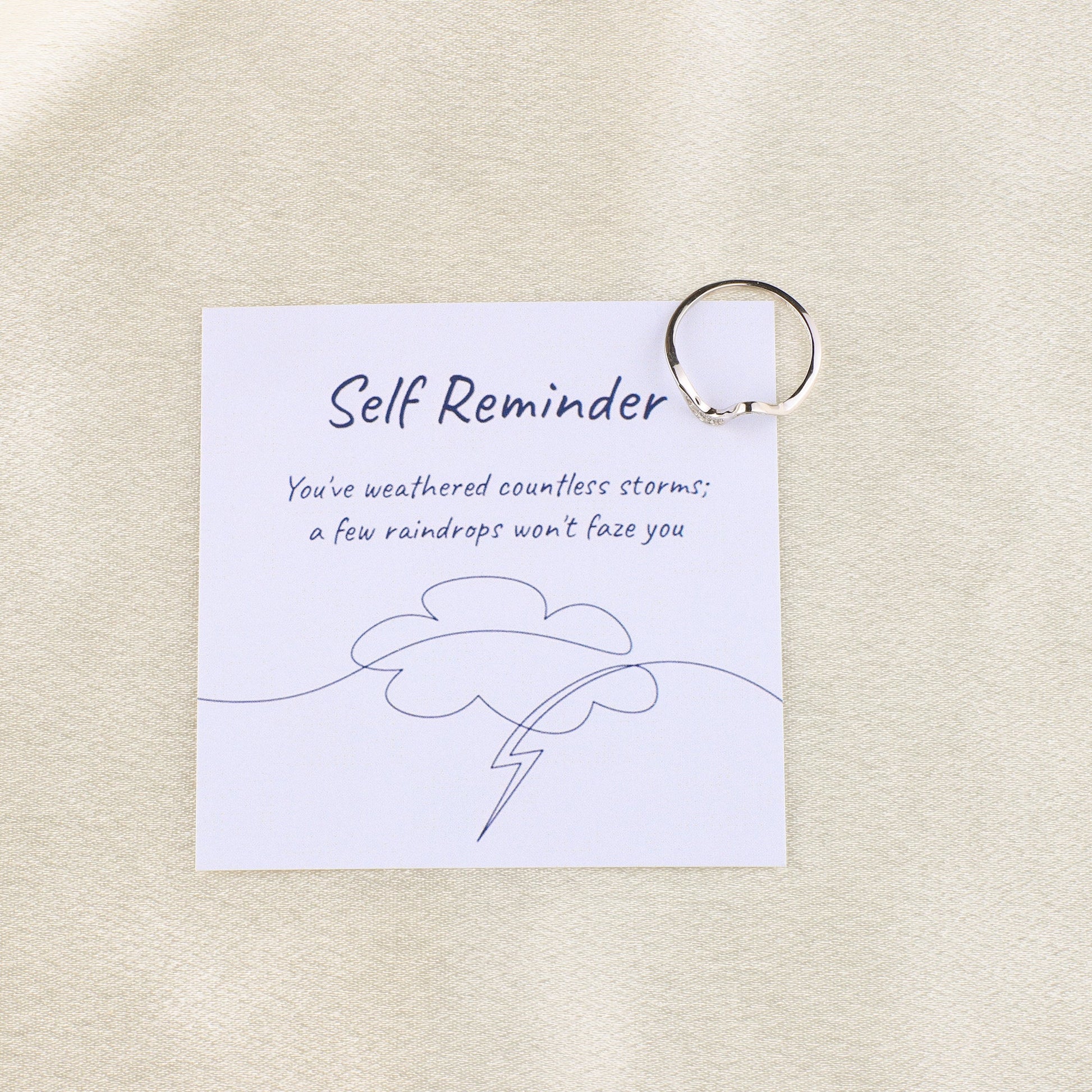 You've Weathered Countless Storms Dainty Wave Ring