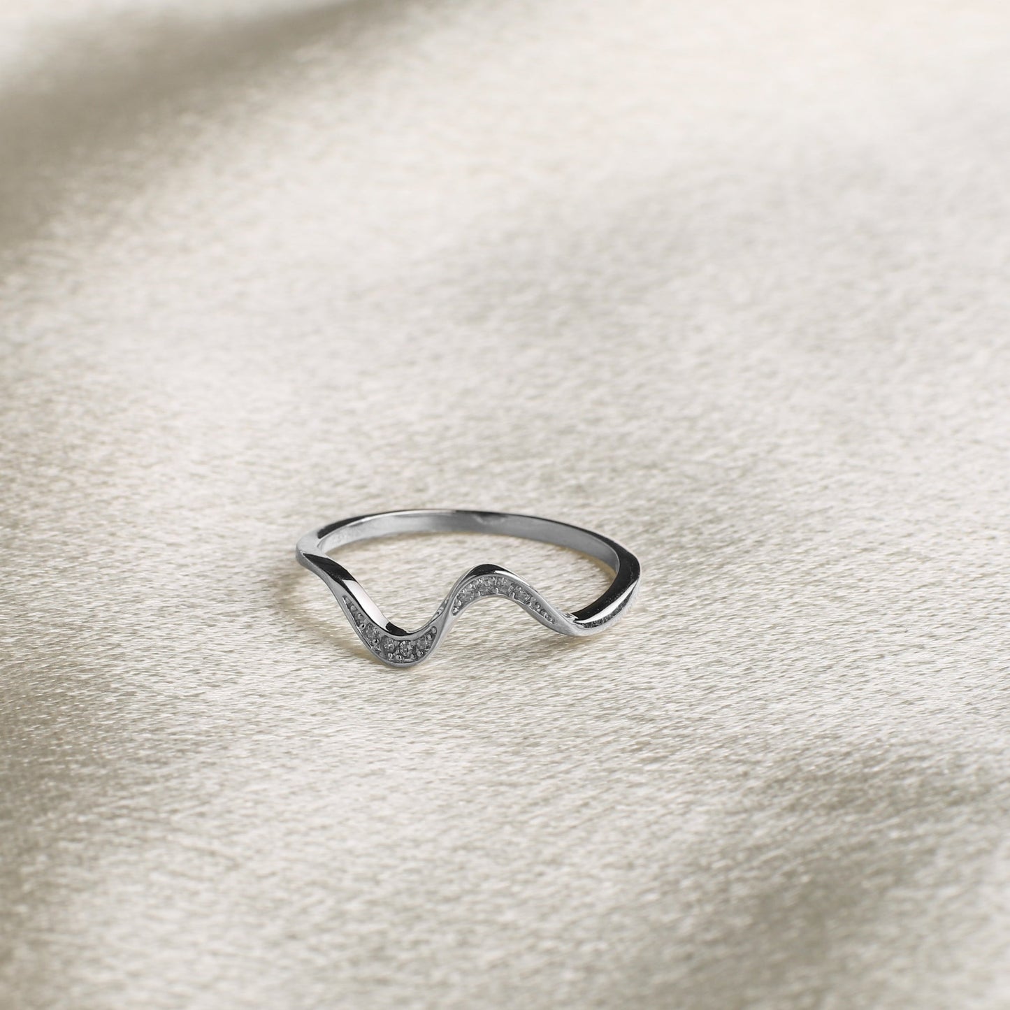 You've Weathered Countless Storms Dainty Wave Ring
